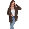 image:imageGRECERELLE Womens Open Front Lightweight Cardigan Fall Sweaters OutwearAbrown