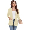image:imageGRECERELLE Womens Open Front Lightweight Cardigan Fall Sweaters OutwearApricot