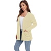 image:imageGRECERELLE Womens Open Front Lightweight Cardigan Fall Sweaters OutwearApricot