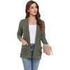 image:imageGRECERELLE Womens Open Front Lightweight Cardigan Fall Sweaters OutwearArmy Green