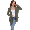 image:imageGRECERELLE Womens Open Front Lightweight Cardigan Fall Sweaters OutwearArmy Green