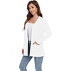 image:imageGRECERELLE Womens Open Front Lightweight Cardigan Fall Sweaters OutwearAwhite