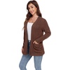 image:imageGRECERELLE Womens Open Front Lightweight Cardigan Fall Sweaters OutwearCaramel