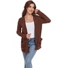 image:imageGRECERELLE Womens Open Front Lightweight Cardigan Fall Sweaters OutwearCaramel