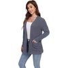 image:imageGRECERELLE Womens Open Front Lightweight Cardigan Fall Sweaters OutwearDark Gray