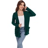 image:imageGRECERELLE Womens Open Front Lightweight Cardigan Fall Sweaters OutwearDark Green