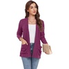 image:imageGRECERELLE Womens Open Front Lightweight Cardigan Fall Sweaters OutwearHot Pink