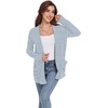 image:imageGRECERELLE Womens Open Front Lightweight Cardigan Fall Sweaters OutwearLight Blue