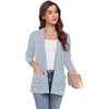 image:imageGRECERELLE Womens Open Front Lightweight Cardigan Fall Sweaters OutwearLight Blue