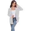image:imageGRECERELLE Womens Open Front Lightweight Cardigan Fall Sweaters OutwearLight Gray