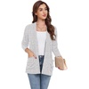 image:imageGRECERELLE Womens Open Front Lightweight Cardigan Fall Sweaters OutwearLight Gray
