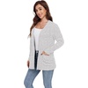 image:imageGRECERELLE Womens Open Front Lightweight Cardigan Fall Sweaters OutwearLight Gray