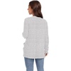 image:imageGRECERELLE Womens Open Front Lightweight Cardigan Fall Sweaters OutwearLight Gray