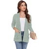 image:imageGRECERELLE Womens Open Front Lightweight Cardigan Fall Sweaters OutwearLight Green