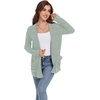 image:imageGRECERELLE Womens Open Front Lightweight Cardigan Fall Sweaters OutwearLight Green