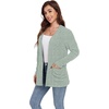image:imageGRECERELLE Womens Open Front Lightweight Cardigan Fall Sweaters OutwearLight Green