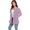 image:imageGRECERELLE Womens Open Front Lightweight Cardigan Fall Sweaters OutwearLight Purple