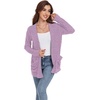 image:imageGRECERELLE Womens Open Front Lightweight Cardigan Fall Sweaters OutwearLight Purple