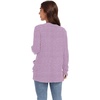 image:imageGRECERELLE Womens Open Front Lightweight Cardigan Fall Sweaters OutwearLight Purple