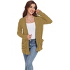image:imageGRECERELLE Womens Open Front Lightweight Cardigan Fall Sweaters OutwearMustard Yellow