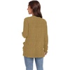 image:imageGRECERELLE Womens Open Front Lightweight Cardigan Fall Sweaters OutwearMustard Yellow