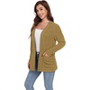 image:imageGRECERELLE Womens Open Front Lightweight Cardigan Fall Sweaters OutwearMustard Yellow