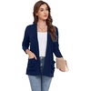 image:imageGRECERELLE Womens Open Front Lightweight Cardigan Fall Sweaters OutwearNavy Blue