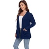 image:imageGRECERELLE Womens Open Front Lightweight Cardigan Fall Sweaters OutwearNavy Blue