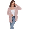 image:imageGRECERELLE Womens Open Front Lightweight Cardigan Fall Sweaters OutwearPink Gray
