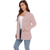 image:imageGRECERELLE Womens Open Front Lightweight Cardigan Fall Sweaters OutwearPink Gray