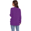 image:imageGRECERELLE Womens Open Front Lightweight Cardigan Fall Sweaters OutwearPurple