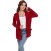 image:imageGRECERELLE Womens Open Front Lightweight Cardigan Fall Sweaters OutwearRed
