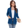image:imageGRECERELLE Womens Open Front Lightweight Cardigan Fall Sweaters OutwearRoyal Blue