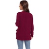 image:imageGRECERELLE Womens Open Front Lightweight Cardigan Fall Sweaters OutwearWine Red
