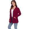 image:imageGRECERELLE Womens Open Front Lightweight Cardigan Fall Sweaters OutwearWine Red