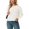 image:imageGRECERELLE Womens Pullover Sweater Chunky Crew Neck Long Sleeve Losse Casual Knit Tops Blouse S2XLWhite