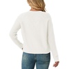image:imageGRECERELLE Womens Pullover Sweater Chunky Crew Neck Long Sleeve Losse Casual Knit Tops Blouse S2XLWhite