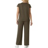 image:imageGRECERELLE Womens Summer 2 Piece Outfits Wide Leg Pants Lounge SetArmy Green