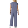 image:imageGRECERELLE Womens Summer 2 Piece Outfits Wide Leg Pants Lounge SetHaze Blue