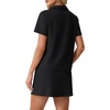 image:imageGRECERELLE Womens Summer 2 Piece Skort Set Half Zip Short Sleeve Top amp Pocketed Tennis Skirt For Sports amp VacationsBlack