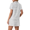image:imageGRECERELLE Womens Summer 2 Piece Skort Set Half Zip Short Sleeve Top amp Pocketed Tennis Skirt For Sports amp VacationsWhite Gray