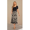 image:imageGRECERELLE Womens Summer Casual Short Sleeve Crewneck Tiered Flowy Maxi Long Dress with Pockets S2XL01 Prints Khaki