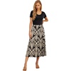 image:imageGRECERELLE Womens Summer Casual Short Sleeve Crewneck Tiered Flowy Maxi Long Dress with Pockets S2XL01 Prints Khaki