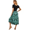 image:imageGRECERELLE Womens Summer Casual Short Sleeve Crewneck Tiered Flowy Maxi Long Dress with Pockets S2XLPrints Bluegreen