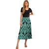 image:imageGRECERELLE Womens Summer Casual Short Sleeve Crewneck Tiered Flowy Maxi Long Dress with Pockets S2XLPrints Bluegreen