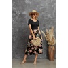 image:imageGRECERELLE Womens Summer Casual Short Sleeve Crewneck Tiered Flowy Maxi Long Dress with Pockets S2XLRose Black