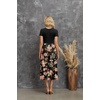 image:imageGRECERELLE Womens Summer Casual Short Sleeve Crewneck Tiered Flowy Maxi Long Dress with Pockets S2XLRose Black