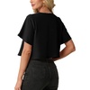 image:imageGRECERELLE Womens Summer Lightweight Cropped Cardigan ShrugBlack