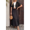 image:imageGRECERELLE Womens Summer Lightweight Cropped Cardigan ShrugBlack