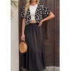 image:imageGRECERELLE Womens Summer Lightweight Cropped Cardigan ShrugBlack Butterfly